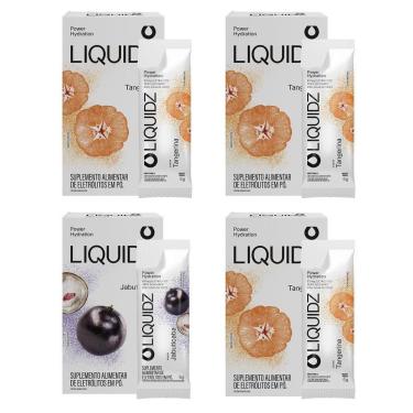 Imagem de LIQUIDZ® - Eletrólitos Zero Açúcares - Jabuticaba | Tangerina - Kit 4 Caixas - 24 sachês-Unissex