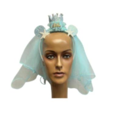 Imagem de Tiara Luxo para Noiva c/ Coroa e Véu Duplo - Genérico