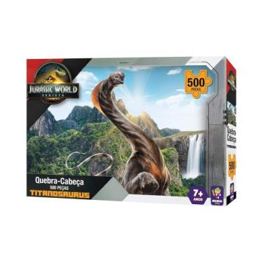 Imagem de Quebra-Cabeça 500 peças Titanosaurus Jurassic World Rebirth Mimo Toys 