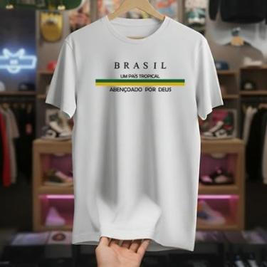 Imagem de Camiseta Branca Masculina Seleção Brasileira Copa 2026 Direto da Fábrica Original Tempo Limitada-Masculino