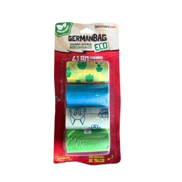 Imagem de GERMANHART Kit Dispenser Bag Suporte para Cata Caca Saco Clip de Metal Resistente /Refil com Rolos de 20 saquinhos cada Biodegradável Ecologico Aroma de Talco Cachorro Pet Cão Gato