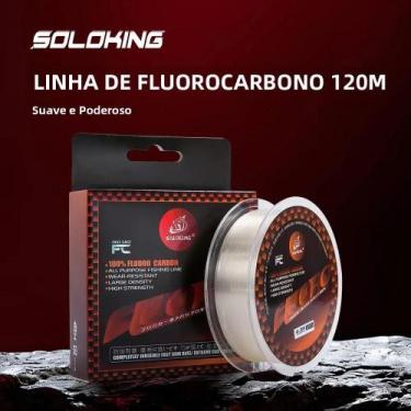 Imagem de Linha De Pesca De Nylon Revestida Com Fluorocarbono SOLOKING 120M, Res