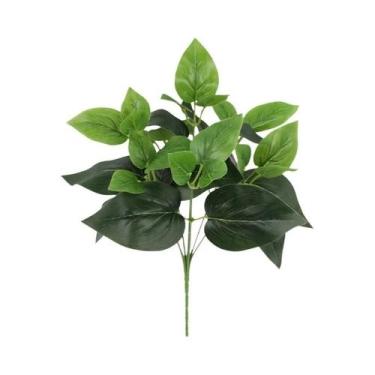 Imagem de Parede De Plantas Artificiais Verdes Com Flores De Plástico Com Toque 