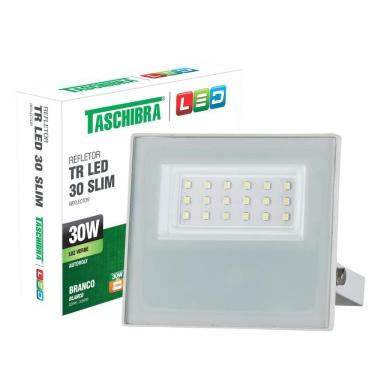 Imagem de Refletor Taschibra Led Tr Slim 30W Verde Branco Bivolt