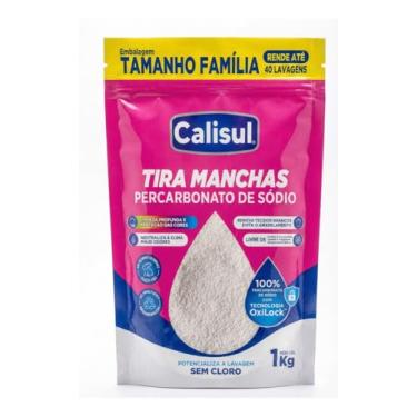Imagem de Percarbonato de Sódio 1kg 100% Puro Tira Manchas em Pó Sem Cloro, Biodegradável e Seguro para Roupas Brancas, Coloridas e Limpeza Doméstica Calisul