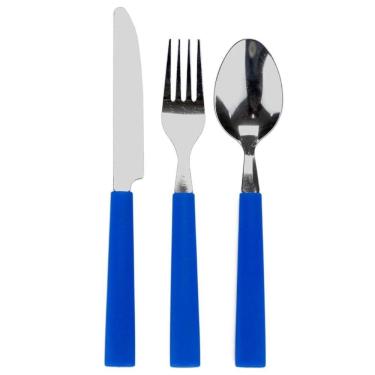 Imagem de Faqueiro Le Pequim em Inox com Cabo Azul 12 Peças