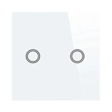 Imagem de Interruptor De Luz Touch Wallpad Branco E Preto Com Tomada EU 300W LED