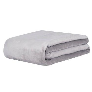 Imagem de Cobertor Manta Super Soft 300g Casal 1,80mx2,20m Prata Sonhare