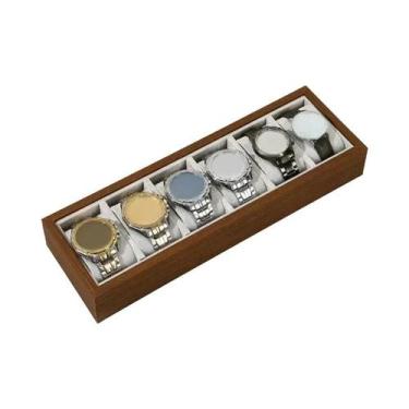 Imagem de Caixa De Armazenamento De Joias Em Madeira De Nogueira, Bandeja Organi