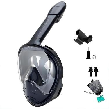 Imagem de Máscara Subaquática de Mergulho Full Face Gold Sports Com Snorkel-Unissex