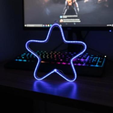 Imagem de Ilumine Seu Ambiente Moderna Estrela LED Neon Design Minimalista Leve 