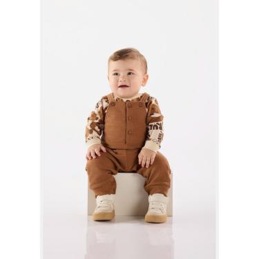 Imagem de Conjunto de Ursinho com Jardineira e Body para Bebê Menino Up Baby-Masculino