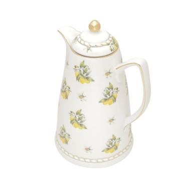 Imagem de Garrafa Térmica Wolff de Porcelana Lemon Branco 900ml