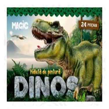 Imagem de Maleta de pintura 24 pcs dinossauro - CIRANDA CULTURAL - MAGIC KIDS