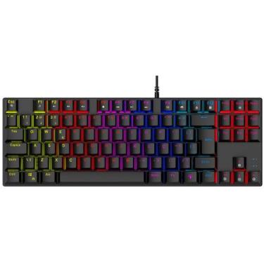 Imagem de Teclado Mecânico Gamer Warrior Royal Cross, RGB, Switch Blue, TKL, ABN