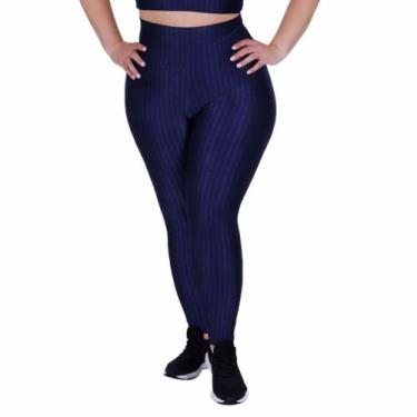 Imagem de Calça Plus Size de Academia Moda Fitness Feminina Legging 3D Cintura A