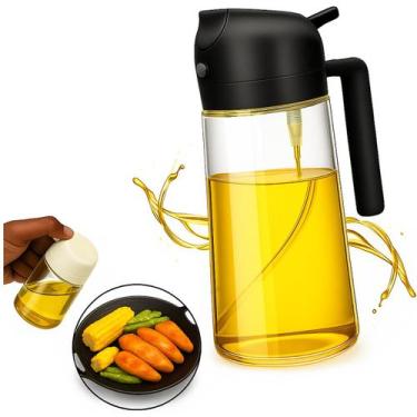 Imagem de Porta Azeite Vinagre Óleos Spray2x1 Borrifador Cozinha 500ml - Sortido