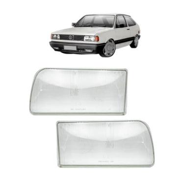 Imagem de Par lente farol gol quadrado vidro 1991 92 93 1994 - LIGHTWAY