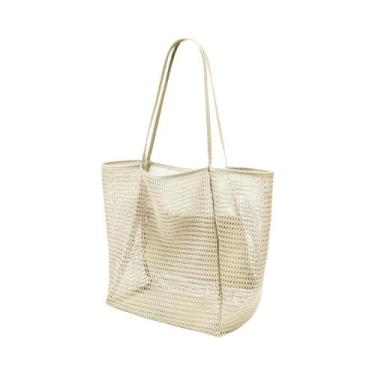 Imagem de Bolsa De Praia Grande E Leve Com Design Aberto Para Viagens, Compras E