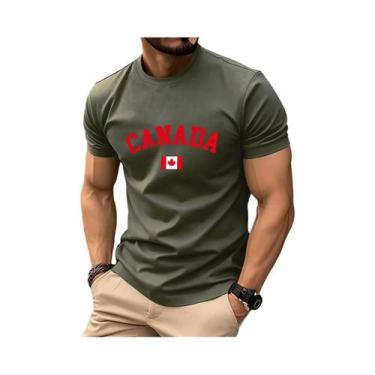 Imagem de Camiseta Masculina Oversized De Algodão, Verão, Manga Curta, Estampa D
