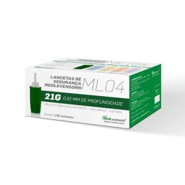 Imagem de Lanceta Medlevensohn Com Trava de Segurança 21G Medlevensohn 100 Unida