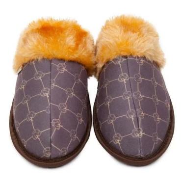 Imagem de Pantufa Chinelo De Quarto Mule Plush Monograma Inverno - Cotton Day, M