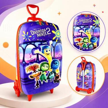 Imagem de Mochila Mala escolar infantil de 3 rodinhas e Relevo 3D - Maxtoy, Dive
