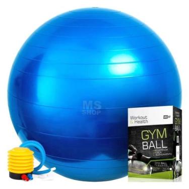 Imagem de Bola Suíça P/ Pilates Yoga Funcional Fitness 65cm + Bomba - MBFIT