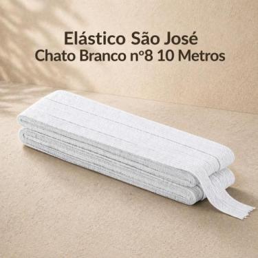 Imagem de Elástico São José Chato Branco nº8 10 Metros