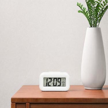 Imagem de Relógio De Mesa Digital Alarme Despertador Função Soneca Data Hora Ind