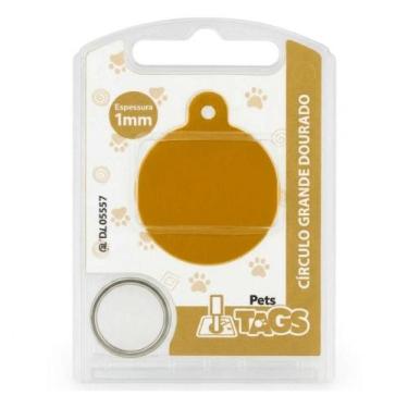 Imagem de Plaquinha de Identificação Personalizada - Círculo Dourado G - PETSTAG