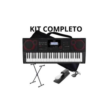 Imagem de Teclado Musical Casio CTX3000 61 teclas preto Capa Suporte X Pedal Sus