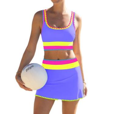 Imagem de Maiô Popvil 3 Peças Cintura Alta com Controle de Barriga Neon