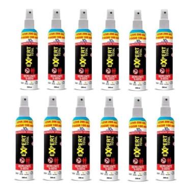 Imagem de Kit 12 Repelentes De Insetos DEET Spray Expert Total 10h 200ml - Nutri
