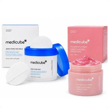 Imagem de Kit Medicube: Tônico Zero Pore Pad com 70 Discos e Creme Geléia Facial