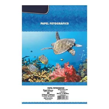 Imagem de Papel Fotográfico Microporo C Brilho 260G-M2 A4 Pacote 20 Folhas Acabamento Brilhante Premium