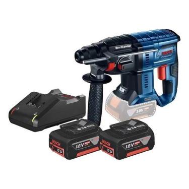 Imagem de Martelete Perfurador Bosch Gbh 180-li 2 Baterias 18v 4ah Biv Azul-mari