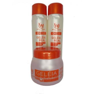 Imagem de Geléia Real Kit Com Shampoo + Condicionador 300ml + Máscara 250G Well
