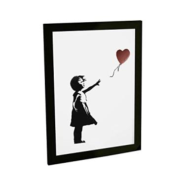 Imagem de Quadro Decorativo Banksy Menina com Balão Poster c/Moldura