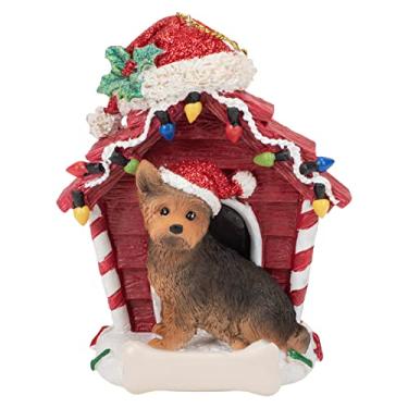 Imagem de Kurt Adler Yorkshire Terrier com ornamento para casa de cachorro