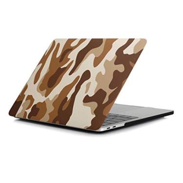Imagem de Capa ultra fina padrão camuflagem marrom decalque água PC capa protetora para MacBook Pro 13,3 polegadas A1989 (2018) capa traseira do telefone