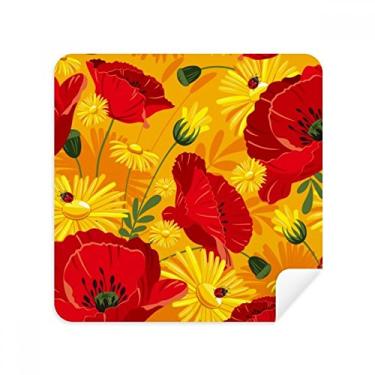Imagem de Tela de flores pintura de plantas milho óculos de limpeza de tela tecido de camurça pacote com 2