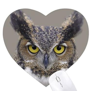 Imagem de Mousepad de borracha com olhos de coruja, pupila noturna, Art Deco, moderno, coração, tapete de jogo para escritório