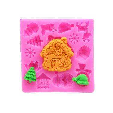 Imagem de Molde De Silicone Natal, Natal Boneco De Neve, Rena, Papai Noel