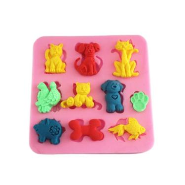 Imagem de Molde De Silicone Cachorro, Gato, Peixe, Porco