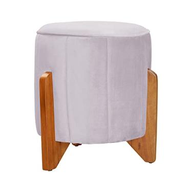 Imagem de Puff Jade Pés em Madeira Veludo Cores - DS Estofados