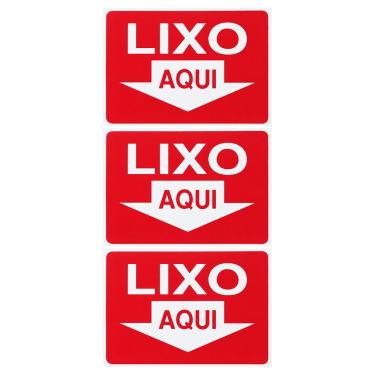 Imagem de Combo 3 Placas De Sinalização Lixo Aqui 30x20 Acesso - P-9 F9e