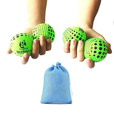 Imagem de DSJUGGLING 4 bolas de malabarismo laváveis para iniciantes e profissionais, conjunto de 4 bolas de 100 g cada - bolas de malabarismo macias e fáceis, kits de bolas de malabarismo para várias práticas