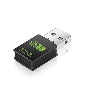 Imagem de SPSCL Adaptador Wi-Fi B/g/n/ac 5G 2.4G E Bluetooth 4.2 PC/Notebook/Macbook - 600Mbps - USB 3.0 - WPS - Preto