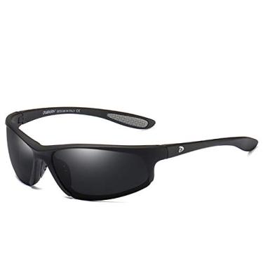 Imagem de Óculos de sol polarizados Dubery para homens e mulheres, 2019, óculos de sol vintage, estilo retrô, para esportes, dirigir, espelho, marca de luxo, 2-sand Black/Black(gray), One Size